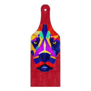 Tabla de cortar de vidrio rojo paddle de Alexander