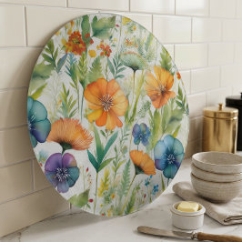 Tabla De Cortar Decoración de campo francés con flores silvestres 