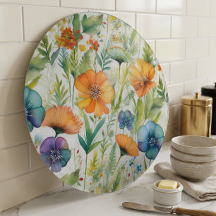 Tabla De Cortar Decoración de campo francés con flores silvestres 