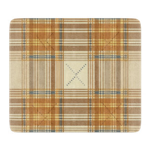 Tabla De Cortar Decoración de cocina a cuadros cálida y vintage en