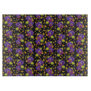 Tabla De Cortar Decoración de la casa con motivos florales oscuros