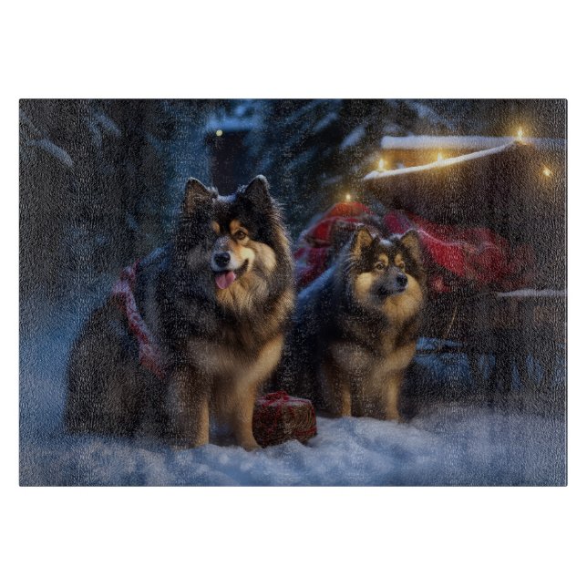 Tabla De Cortar Decoración de los Navidades finlandeses Lapphund S (Anverso)