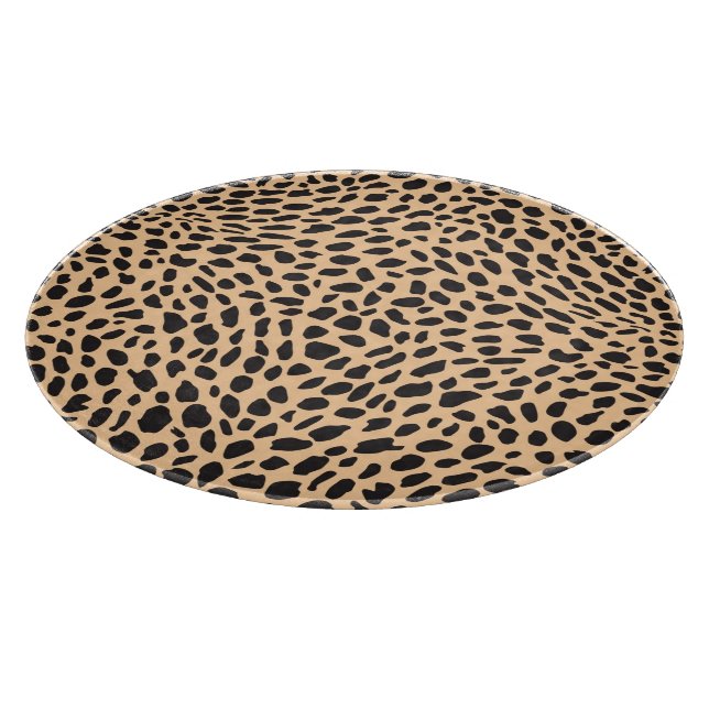 Tabla De Cortar Decoración del guepardo de la piel (Borde)