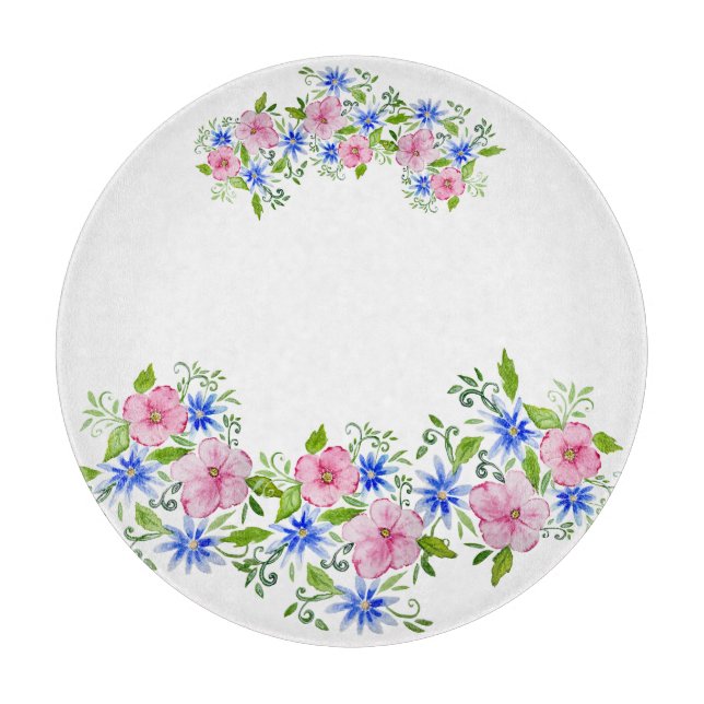 Tabla De Cortar Decoración floral elegante (Anverso)