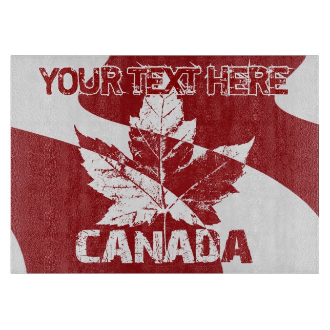 Tabla De Cortar Decoración Personalizada de Canadá Retro Canadá (Anverso)