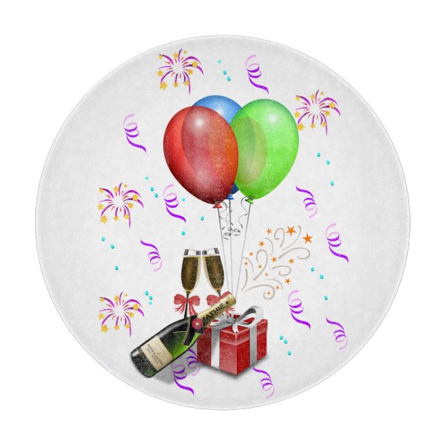 Tabla De Cortar Decoraciones de Celebración (Anverso)