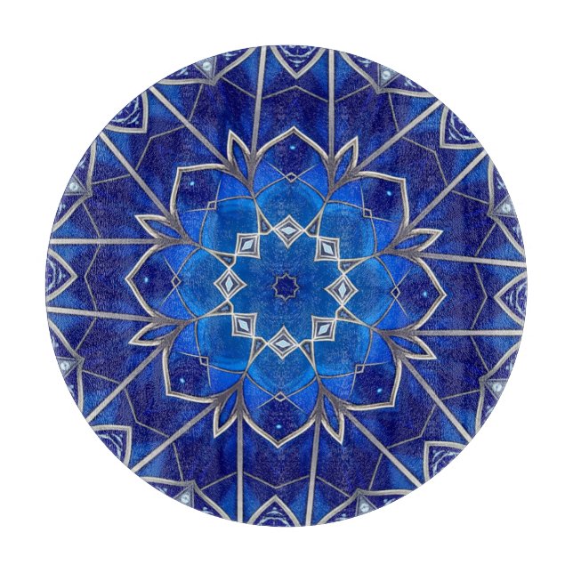 Tabla de cortar decorativa azul (Anverso)