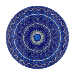 Tabla de cortar decorativa azul