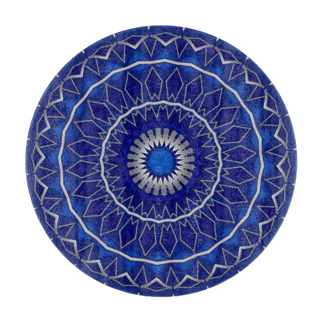 Tabla de cortar decorativa azul (Anverso)