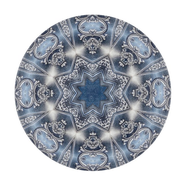 Tabla de cortar decorativa azul (Anverso)