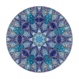 Tabla de cortar decorativa azul