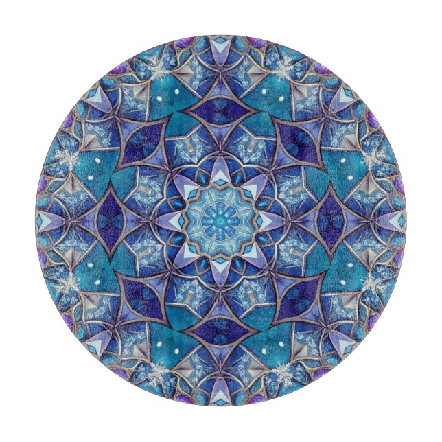 Tabla de cortar decorativa azul (Anverso)