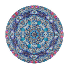 Tabla de cortar decorativa azul