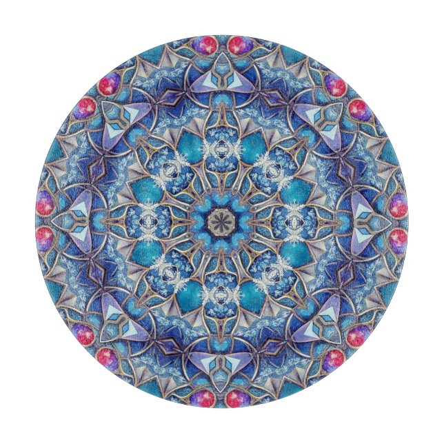 Tabla de cortar decorativa azul (Anverso)