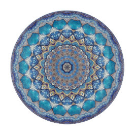 Tabla de cortar decorativa azul