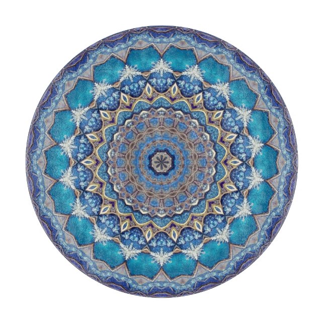 Tabla de cortar decorativa azul (Anverso)