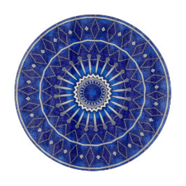 Tabla de cortar decorativa azul