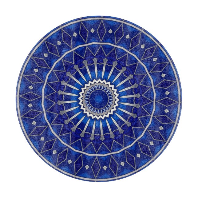 Tabla de cortar decorativa azul (Anverso)