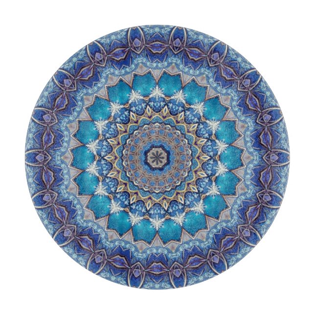 Tabla de cortar decorativa azul (Anverso)