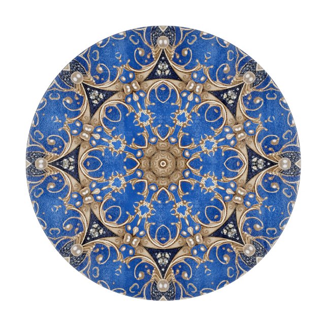 Tabla de cortar decorativa Blue Gold (Anverso)