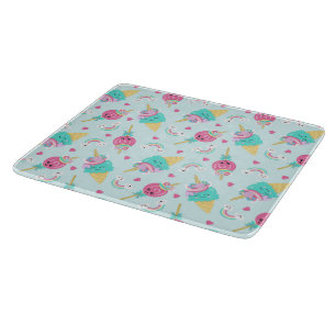 Tabla de cortar decorativa de vidrio (12")