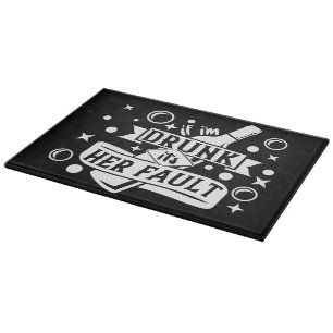 Tabla de cortar decorativa de vidrio (15" x 11")