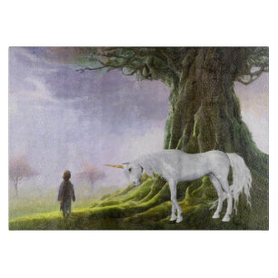 Tabla de cortar decorativa de vidrio (15" x 11")