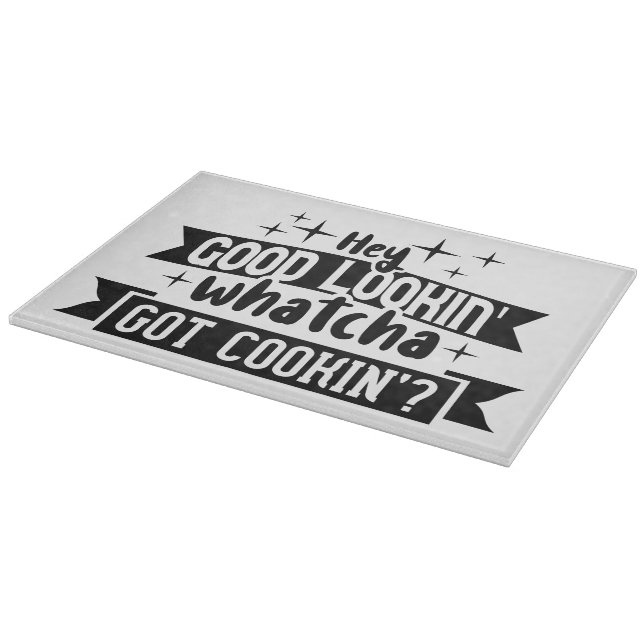 Tabla de cortar decorativa de vidrio (15" x 11") (Borde)