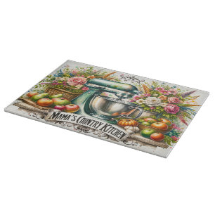 Tabla de cortar decorativa de vidrio (15" x 11")