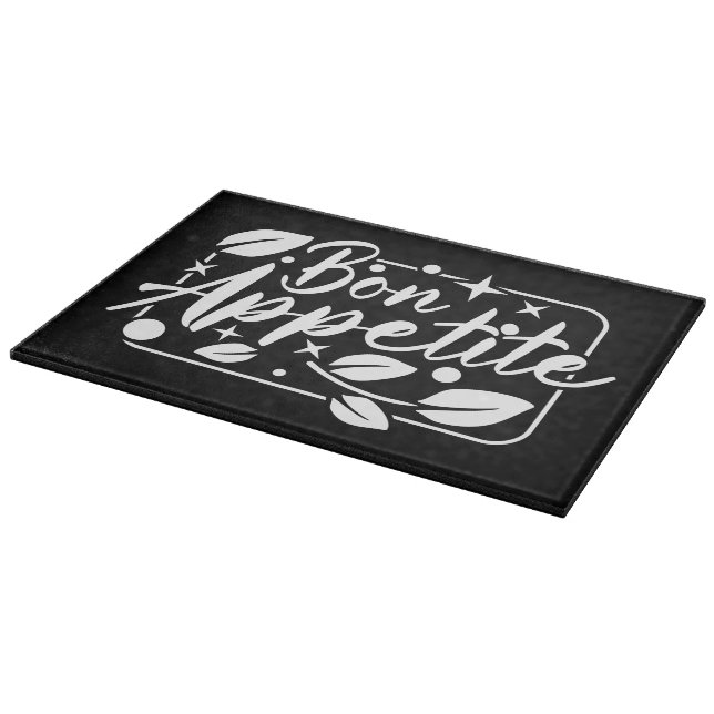 Tabla de cortar decorativa de vidrio (15" x 11") (Borde)