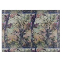Tabla de cortar decorativa de vidrio (15" x 11")