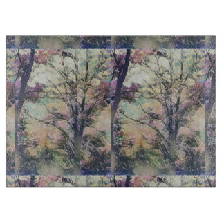 Tabla de cortar decorativa de vidrio (15" x 11")