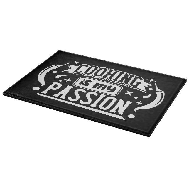 Tabla de cortar decorativa de vidrio (15" x 11") (Borde)