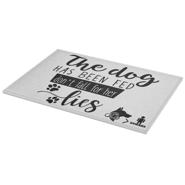 Tabla de cortar decorativa de vidrio (15" x 11") (Borde)