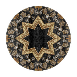 Tabla de cortar decorativa dorada