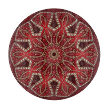 Tabla de cortar decorativa roja