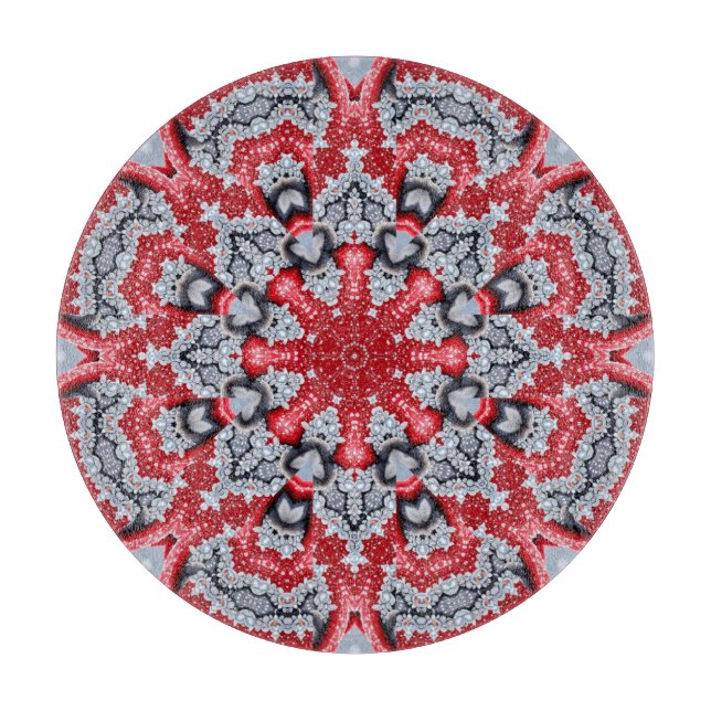 Tabla de cortar decorativa roja (Anverso)