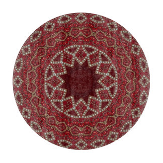 Tabla de cortar decorativa roja