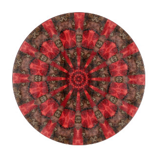 Tabla de cortar decorativa roja