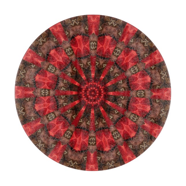 Tabla de cortar decorativa roja (Anverso)