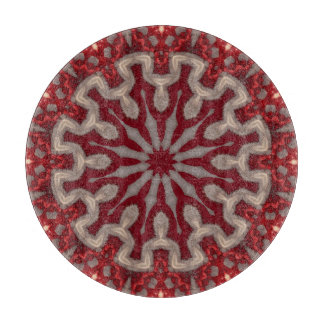 Tabla de cortar decorativa roja