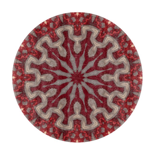 Tabla de cortar decorativa roja (Anverso)