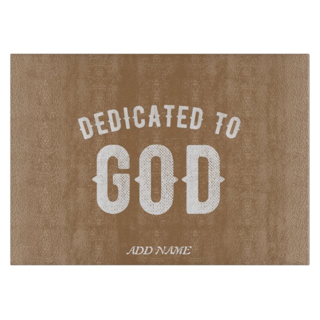 TABLA DE CORTAR DEDICADO A DIOS PERSONALIZABLE GUAY TEXTO BLANCO (Anverso)