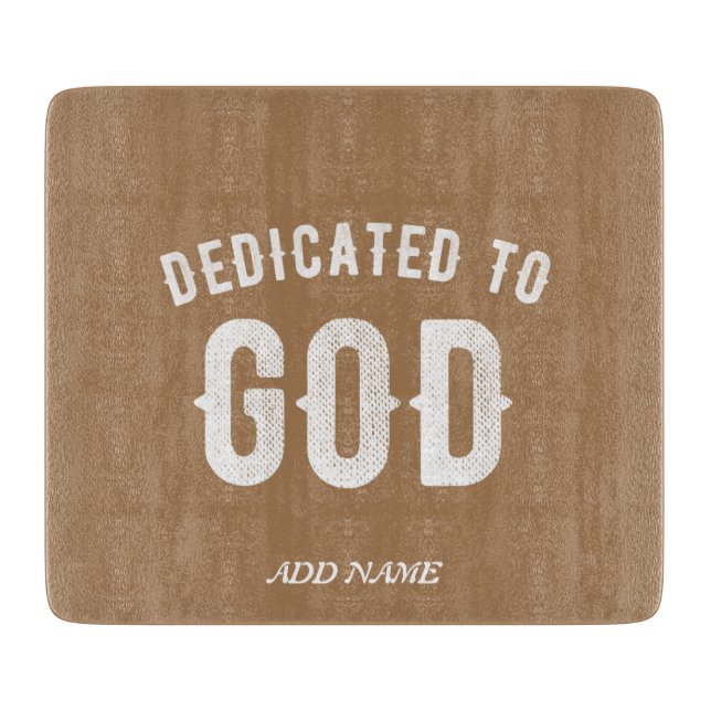 TABLA DE CORTAR DEDICADO A DIOS PERSONALIZABLE GUAY TEXTO BLANCO (Anverso)