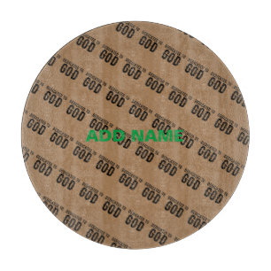 TABLA DE CORTAR DEDICADO A DIOS PERSONALIZABLE GUAY TEXTO NEGRO