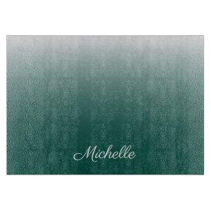 Tabla De Cortar Degradado oscuro personalizado verde