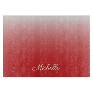 Tabla De Cortar Degradado oscuro y rojo personalizado