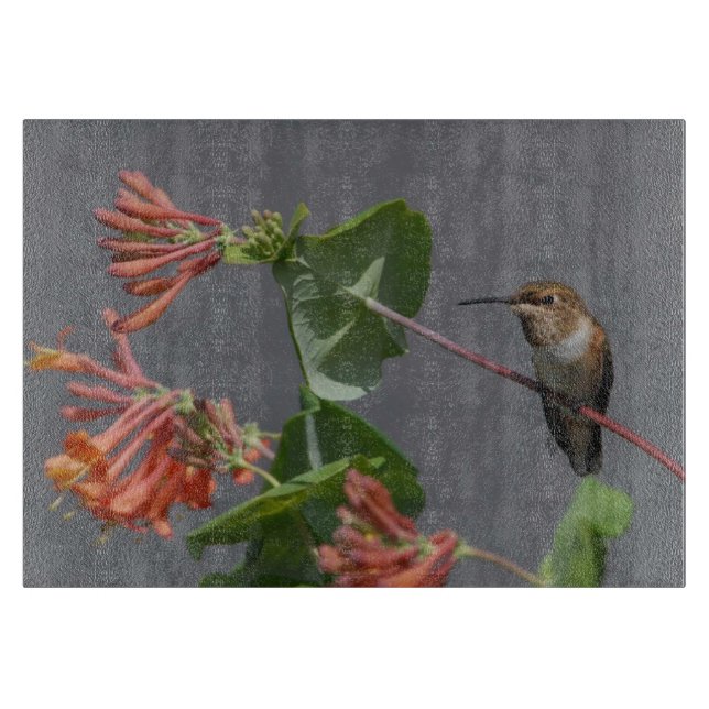 Tabla de cortar del colibrí y de las flores (Anverso)