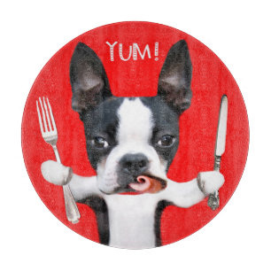 Tabla de cortar del mirabel de Boston Terrier