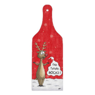 Tabla de cortar del reno del dibujo animado